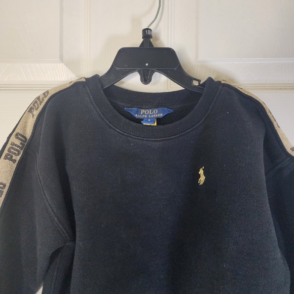 Polo Ralph Lauren Black Kids Sweatshirt Gold Trim 6 - Picture 2 of 14